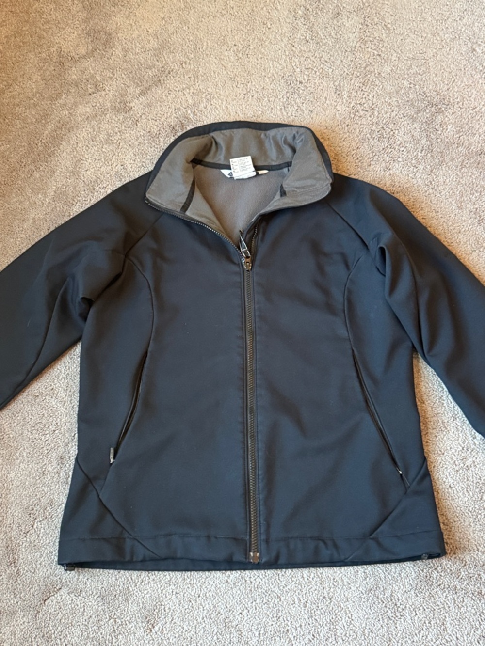 Columbia Black Softshell Zip Jacket Lightweight O… - image 2